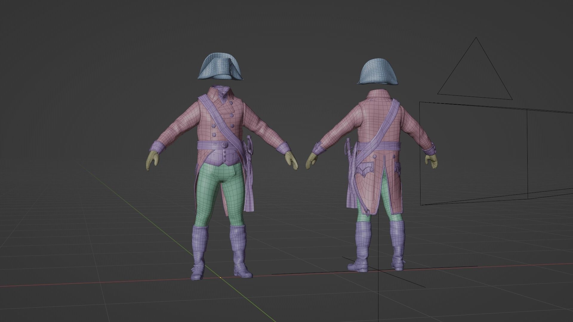 Soldier Napoleon General Rigged Low-poly 3D model_20