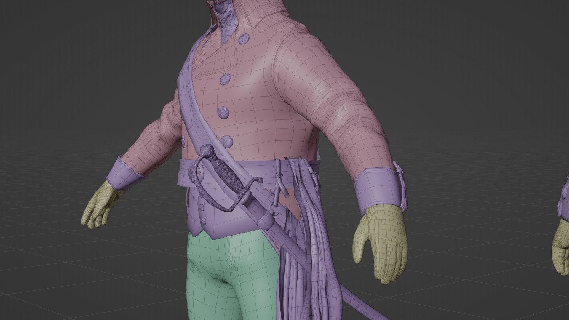 Soldier Napoleon General Rigged Low-poly 3D model_23