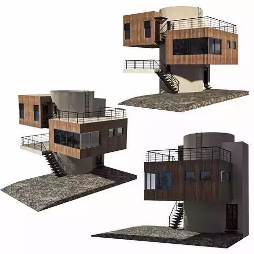 Cardhouse modern house with stairs