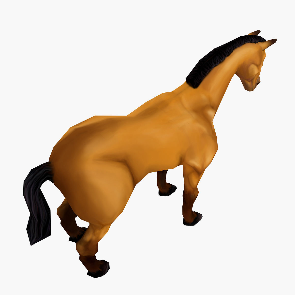 Horse stylized  Low-poly 3D model_4