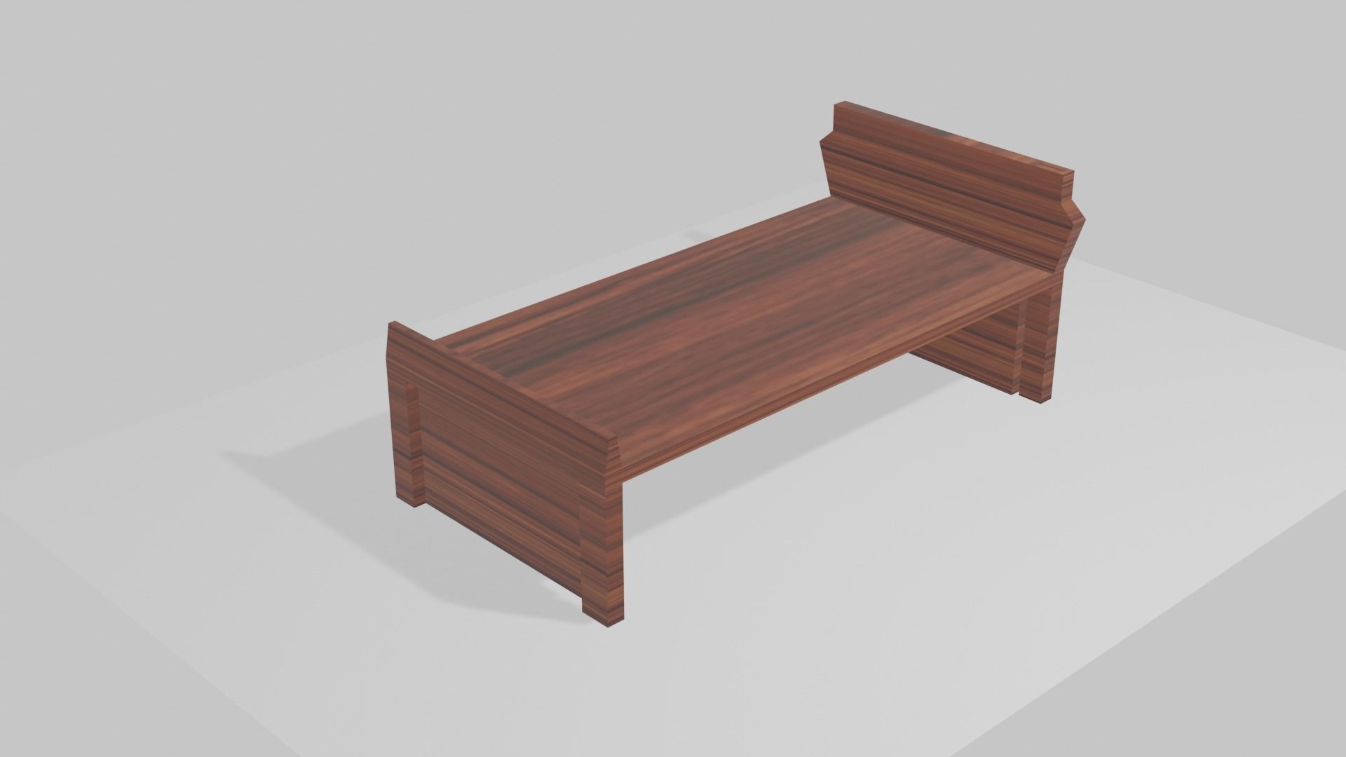 cot 3d model wooden bench Free 3D model_1