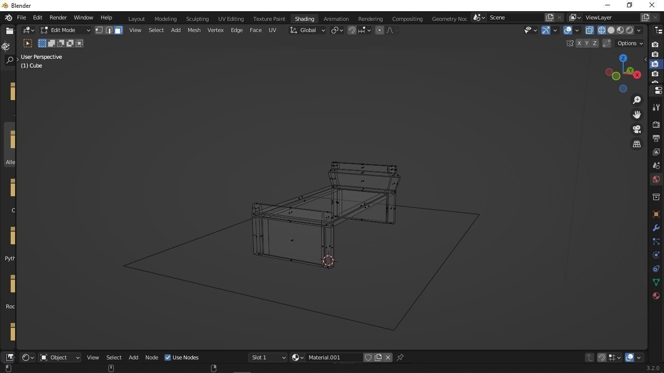 cot 3d model wooden bench Free 3D model_2