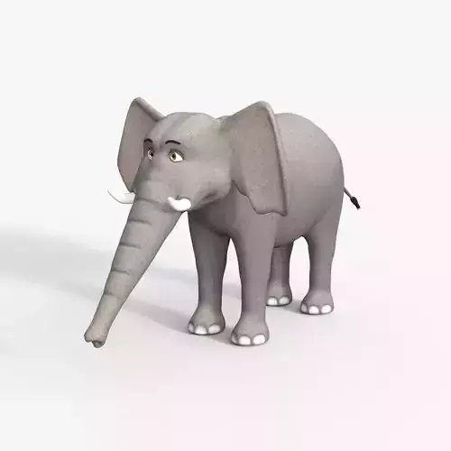 Cartoon Elephant Rigged