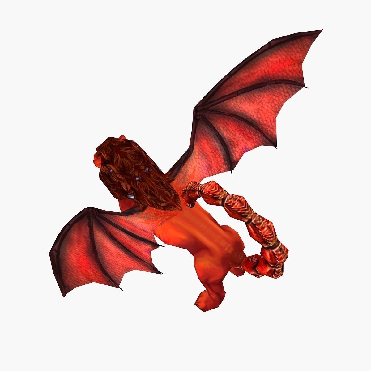 Manticore lion with wings Low-poly 3D model_1