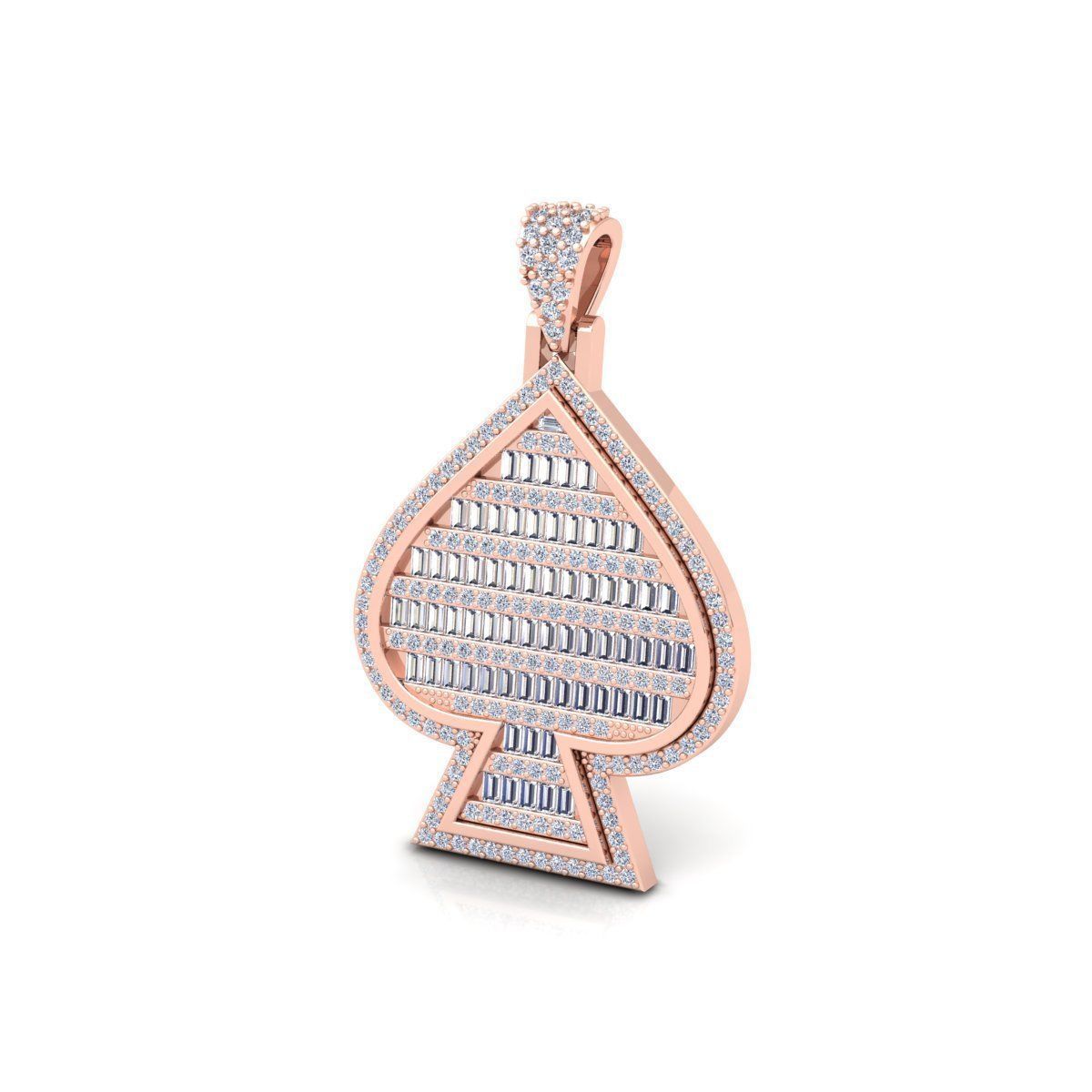 Baggett Diamond Pendent 3d Model and Render   3D print model_7