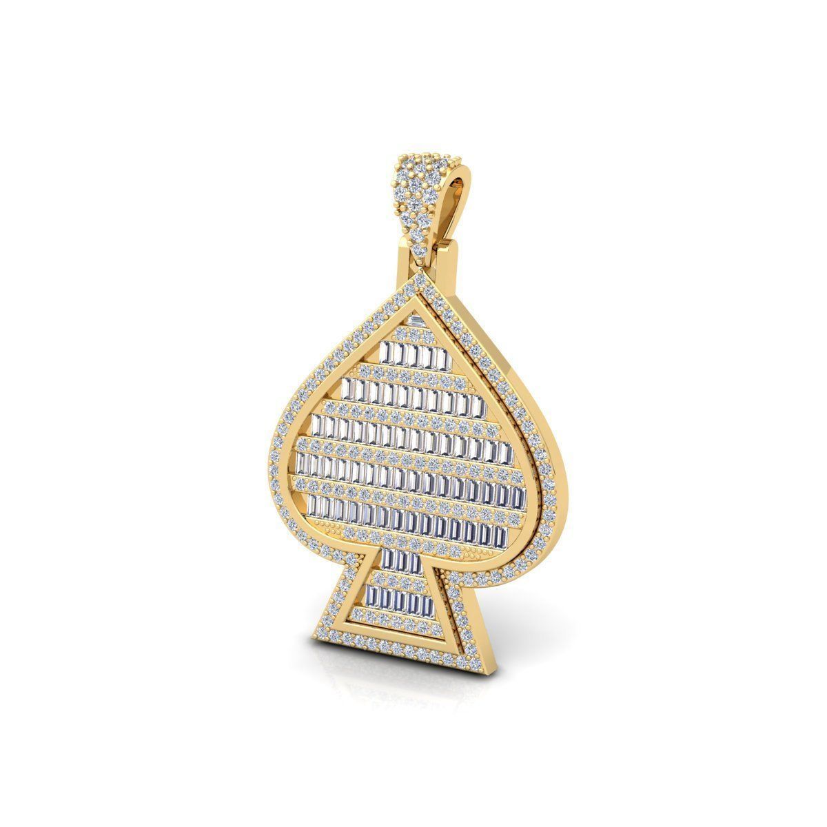 Baggett Diamond Pendent 3d Model and Render   3D print model_6