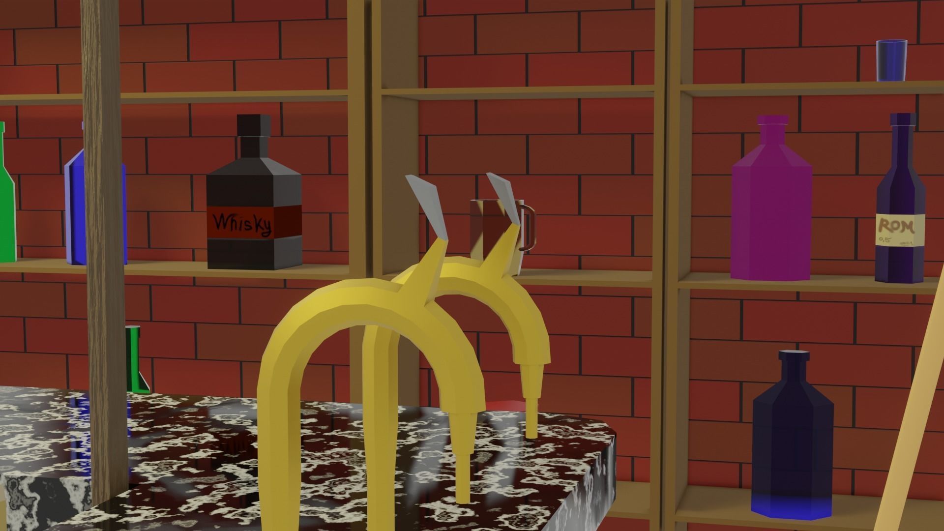 BAR PUB low-poly 3 D model Low-poly 3D model_12