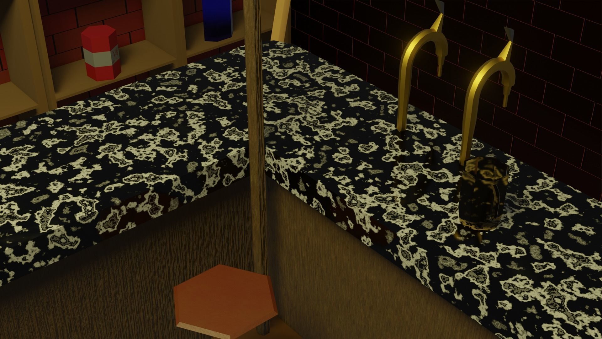 BAR PUB low-poly 3 D model Low-poly 3D model_5