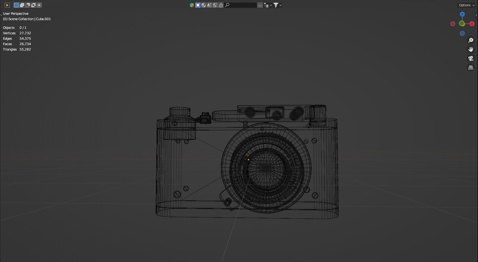 Camera old fashion 3D model_3