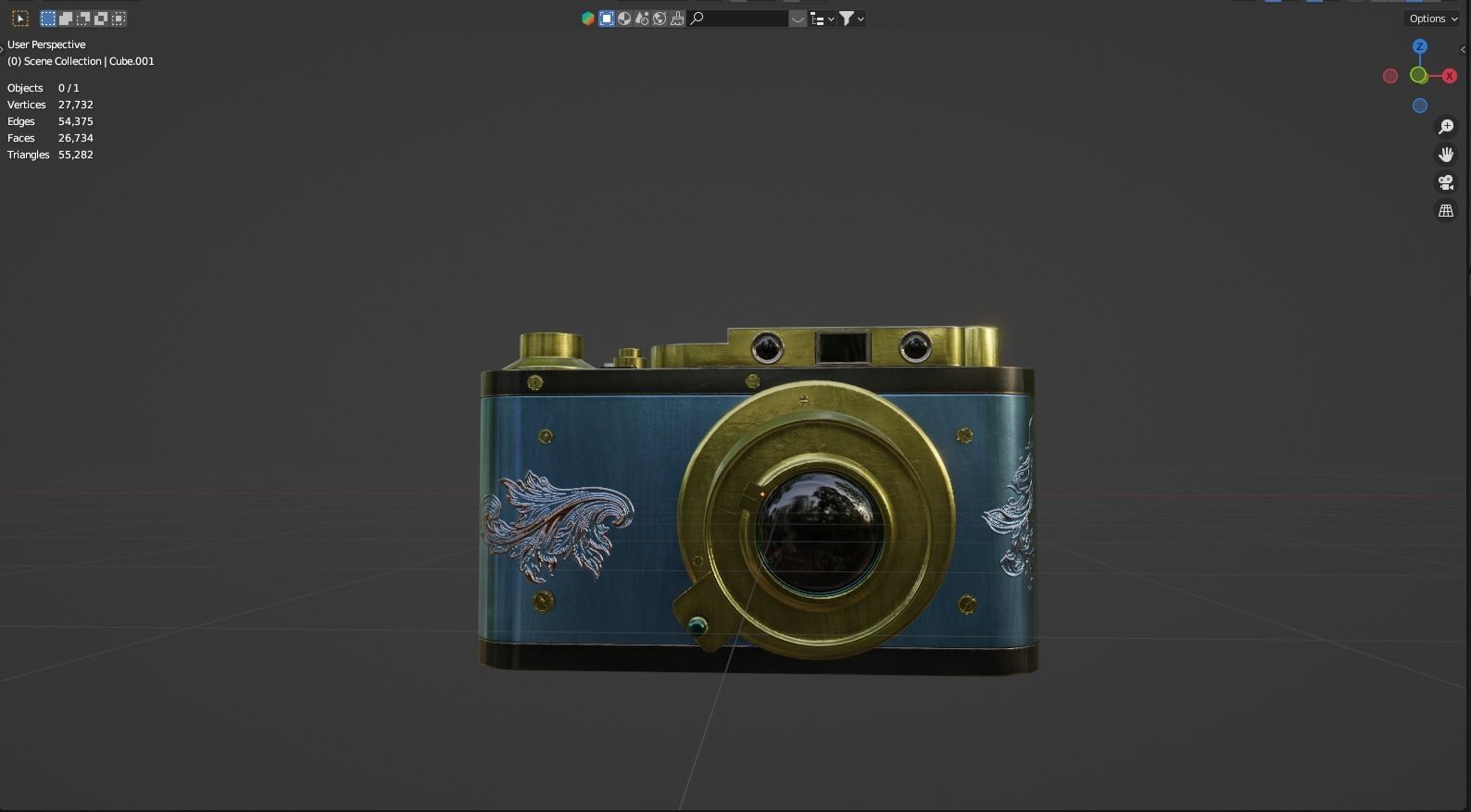 Camera old fashion 3D model_2