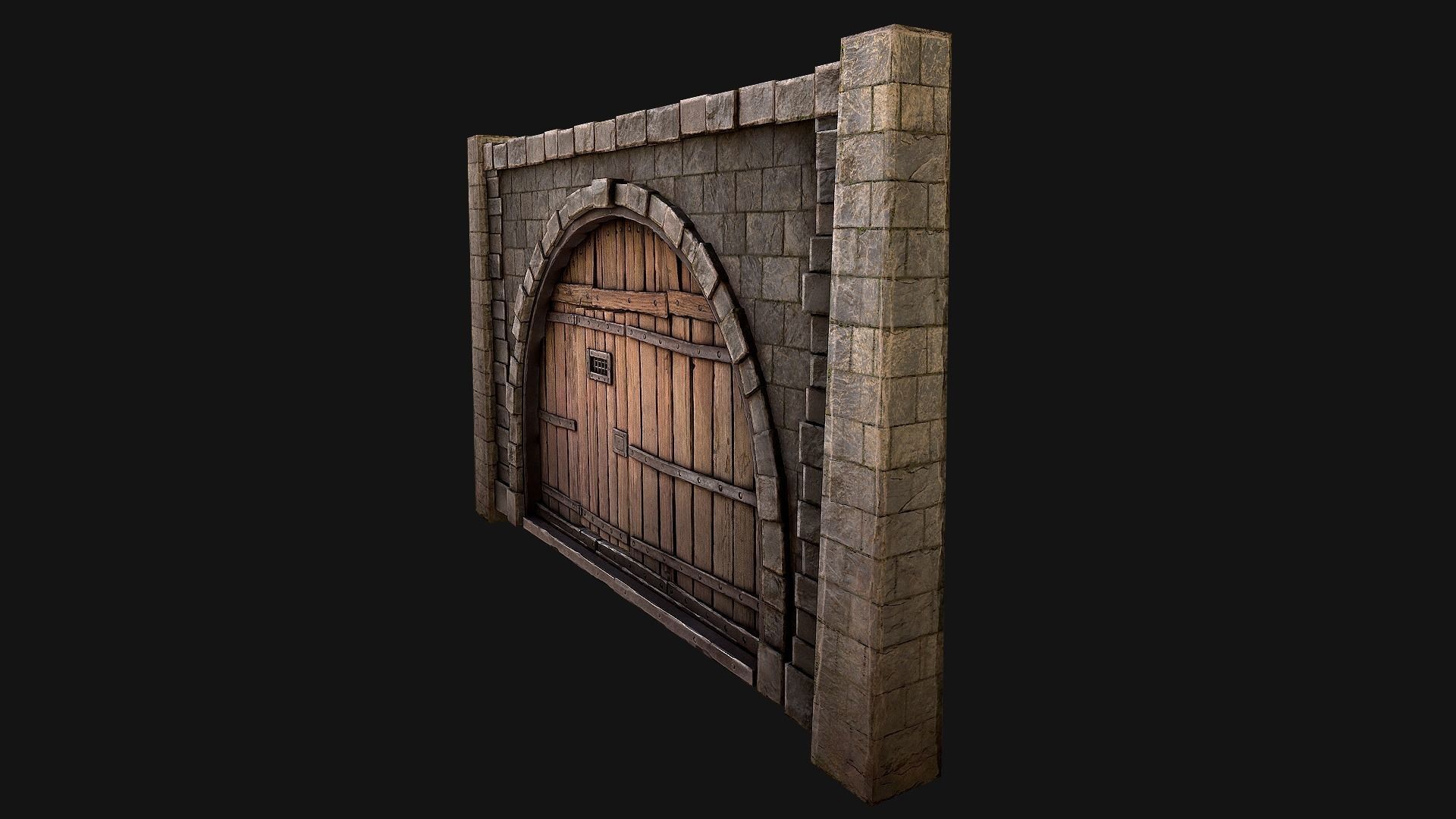 Prison Doors Gate Low-poly 3D model_34