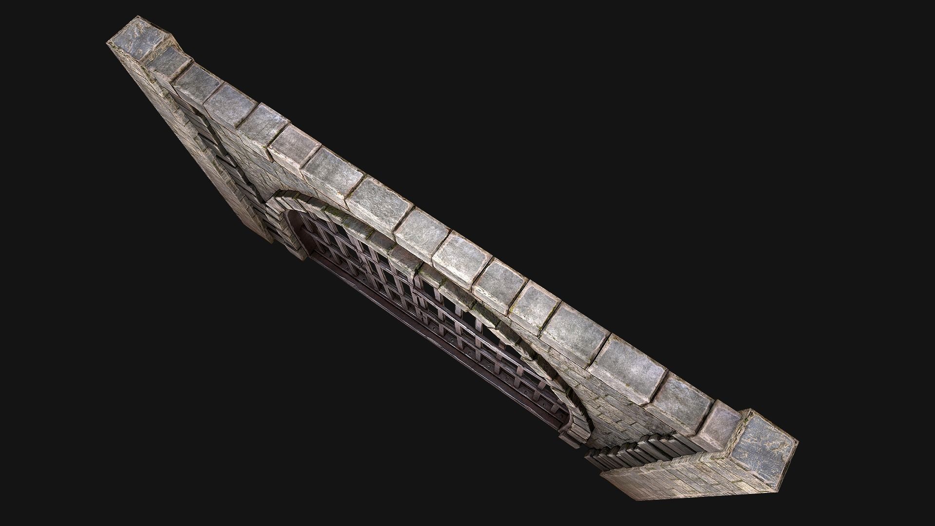 Prison Doors Gate Low-poly 3D model_31