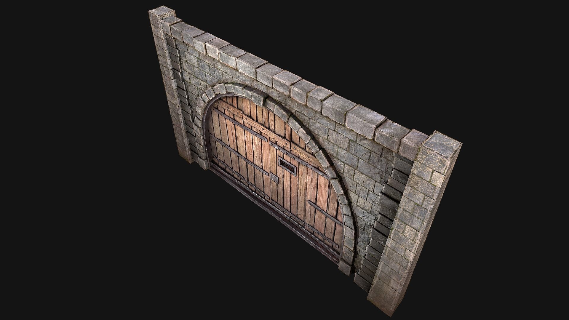Prison Doors Gate Low-poly 3D model_15