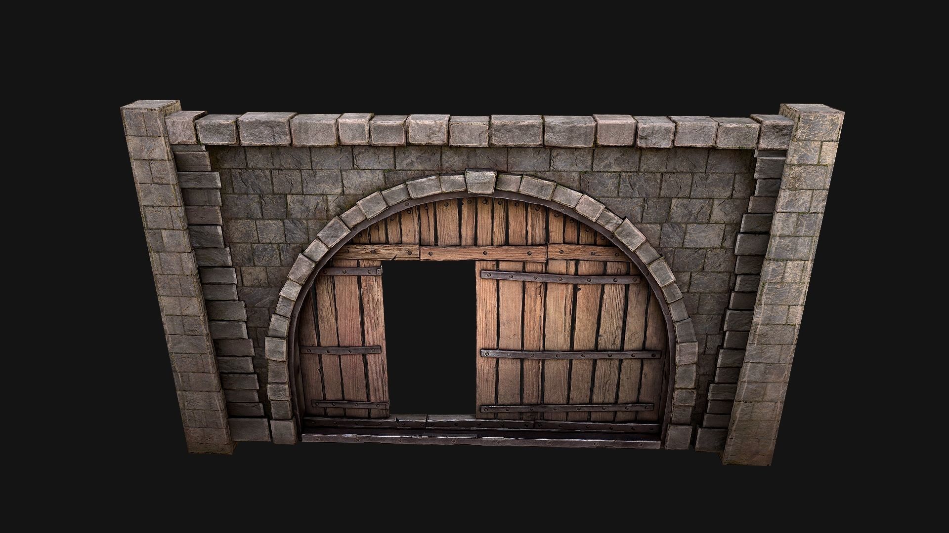 Prison Doors Gate Low-poly 3D model_21