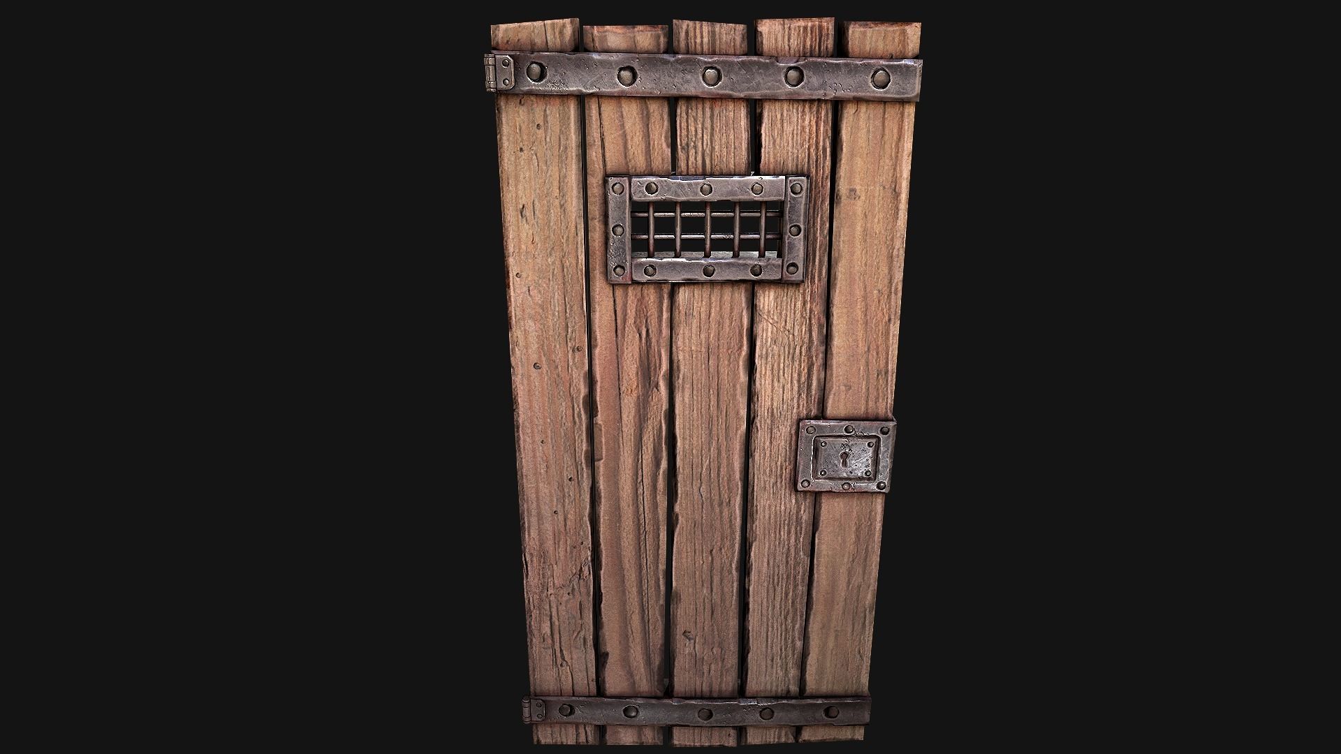 Prison Doors Gate Low-poly 3D model_24