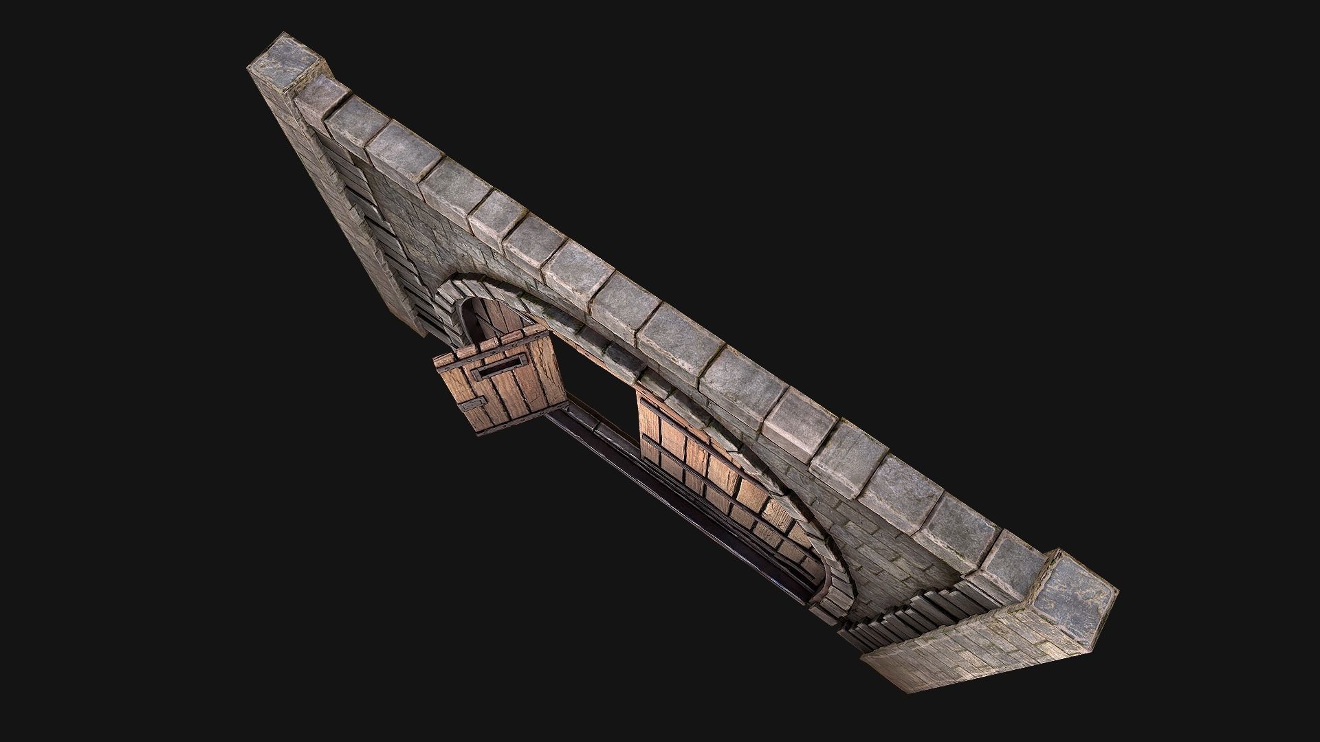 Prison Doors Gate Low-poly 3D model_39