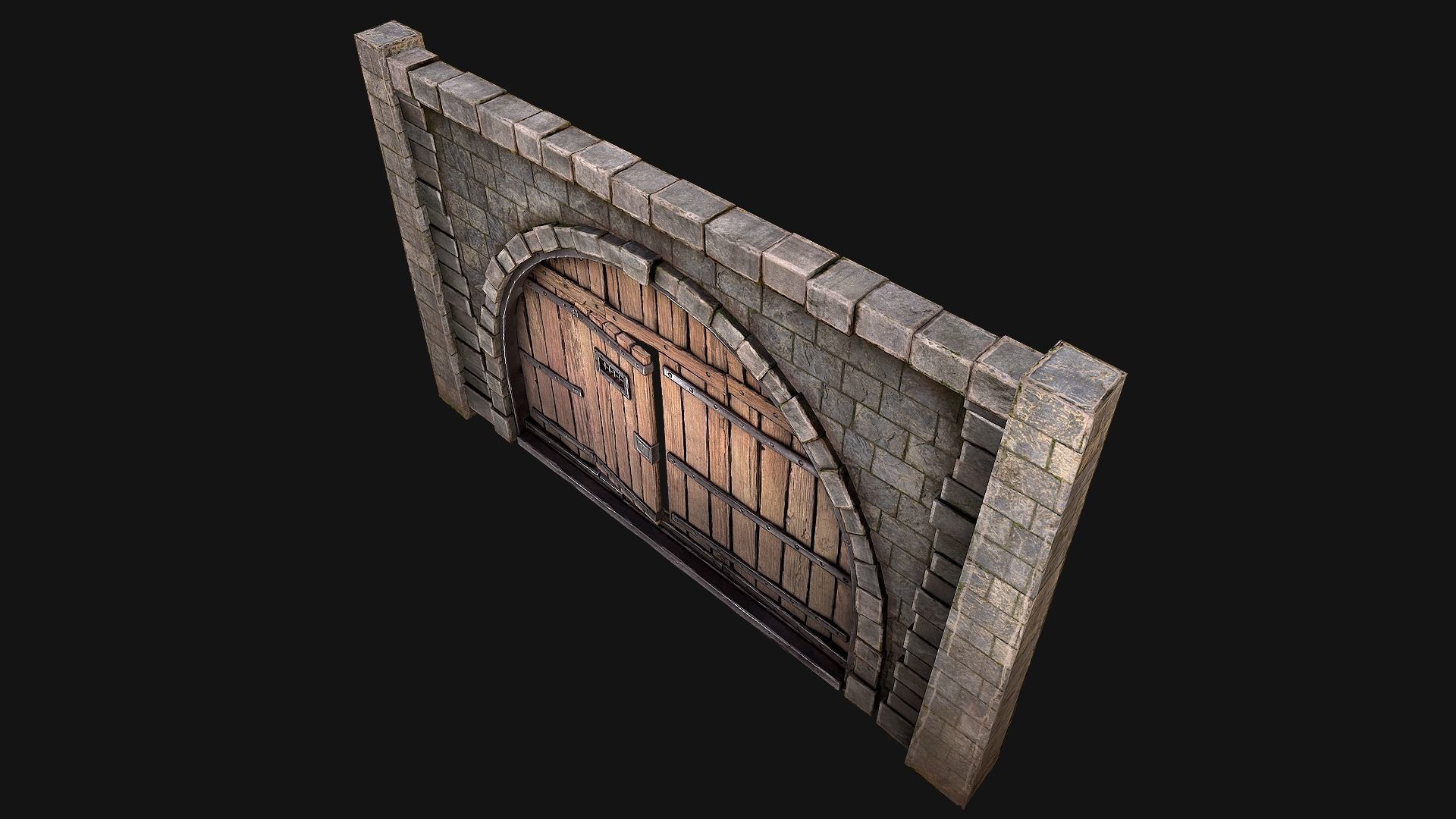Prison Doors Gate Low-poly 3D model_38