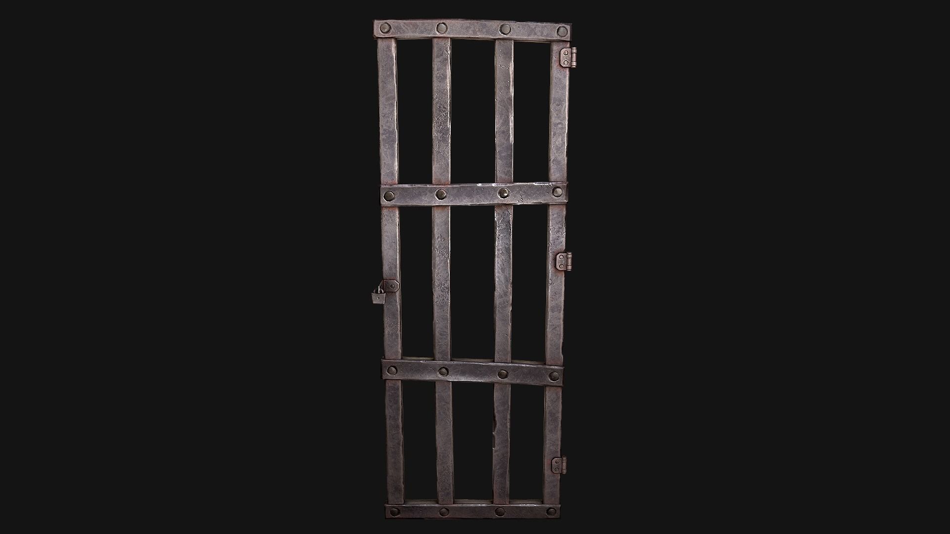 Prison Doors Gate Low-poly 3D model_23