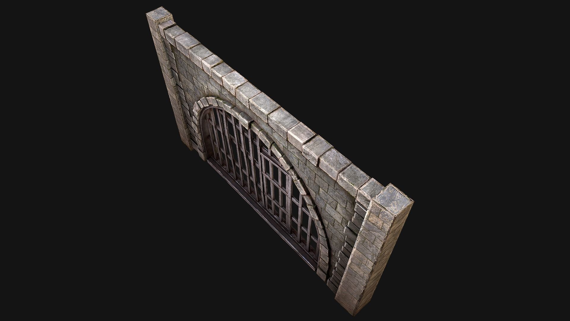 Prison Doors Gate Low-poly 3D model_16