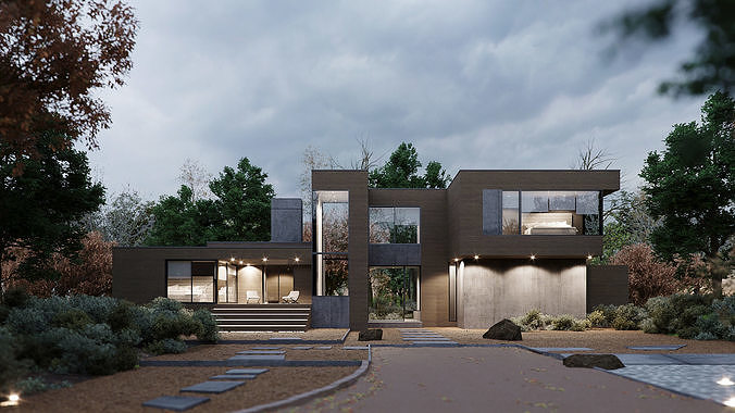 Corona - 3ds Max scene files - KETTLE HOLE HOUSE 3D model 2