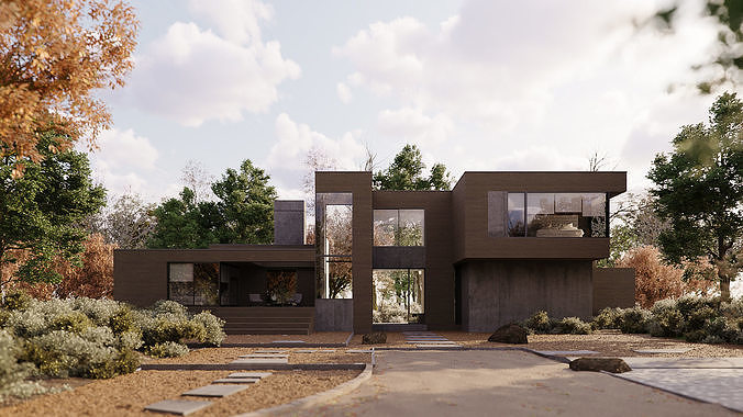 Corona - 3ds Max scene files - KETTLE HOLE HOUSE 3D model 3