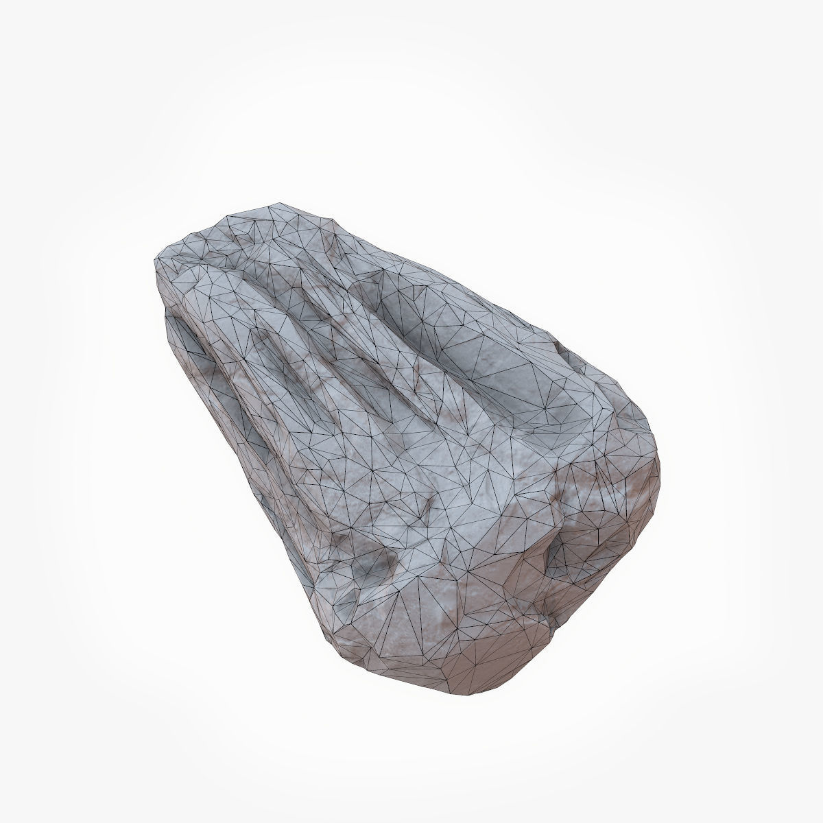 Big Stone 4 low poly Low-poly 3D model_13