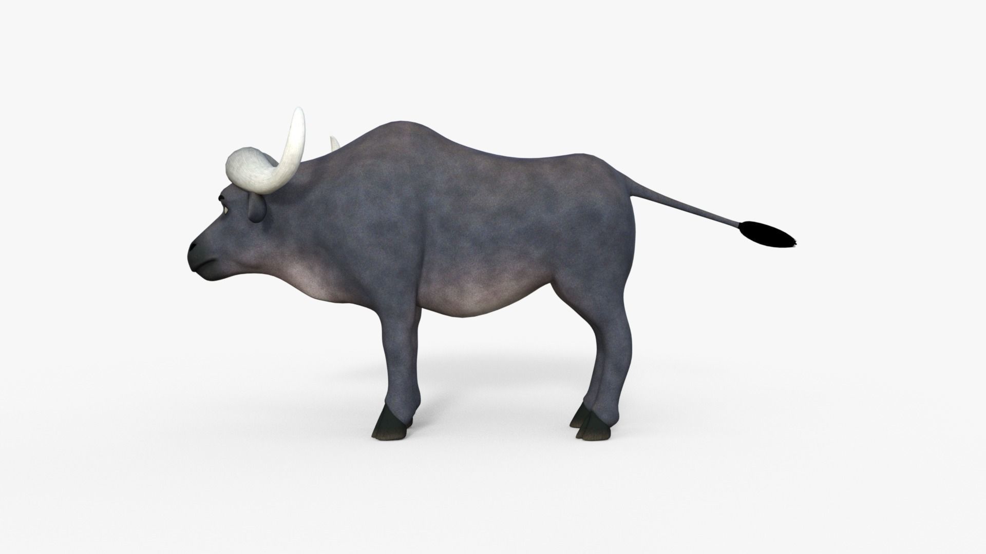 Cartoon Buffalo Rigged 3D model_19