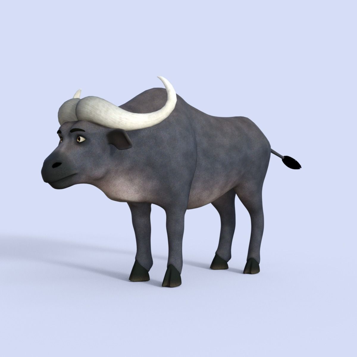 Cartoon Buffalo Rigged 3D model_2