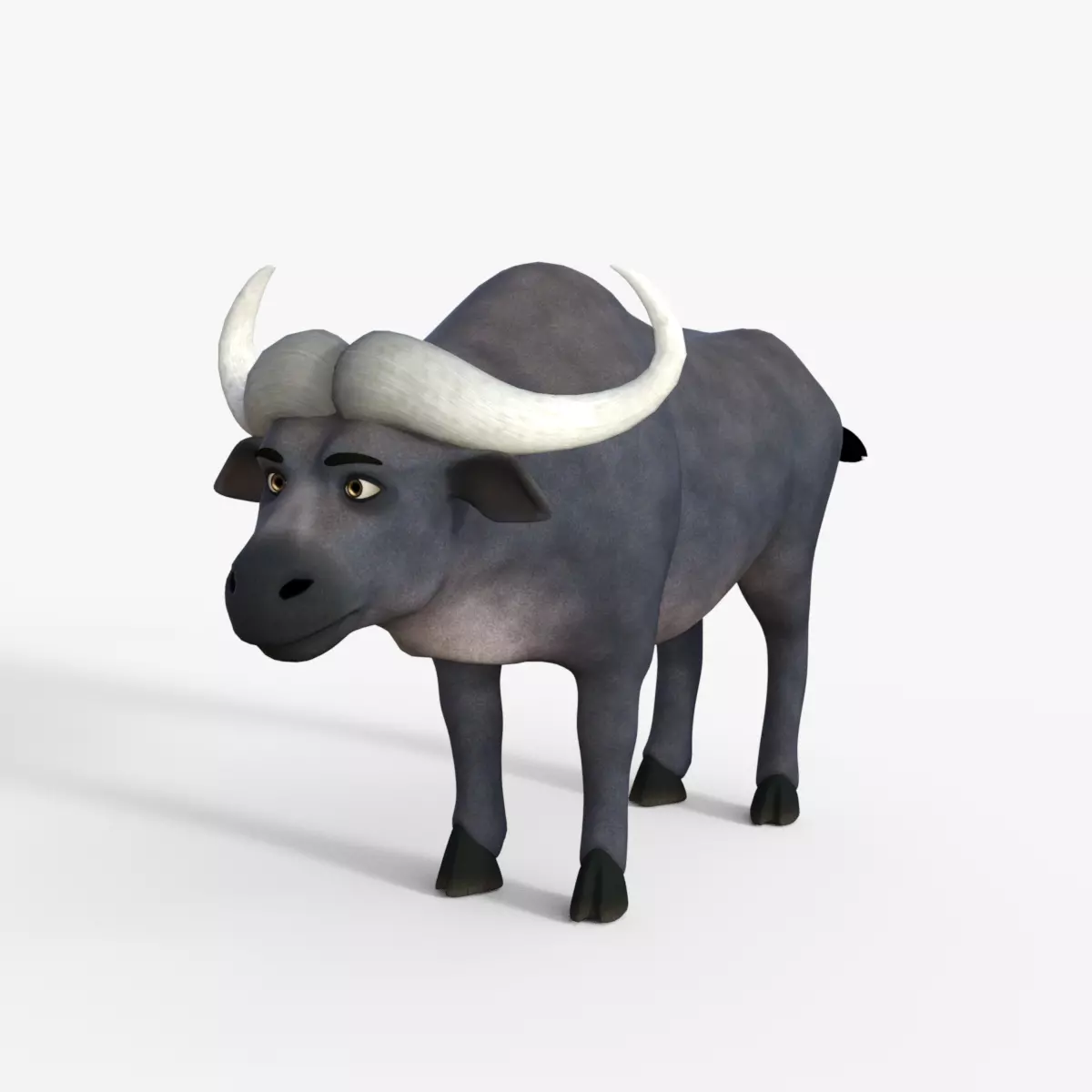 Cartoon Buffalo Rigged 3D model_0