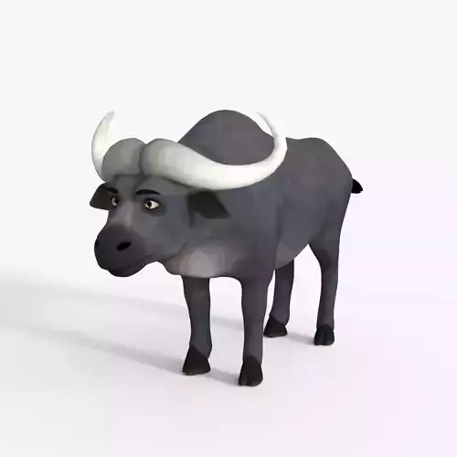Cartoon Buffalo Rigged