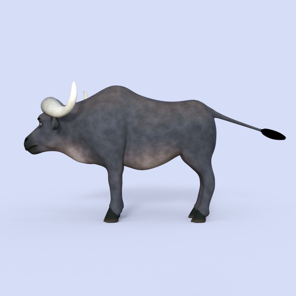 Cartoon Buffalo Rigged 3D model_3
