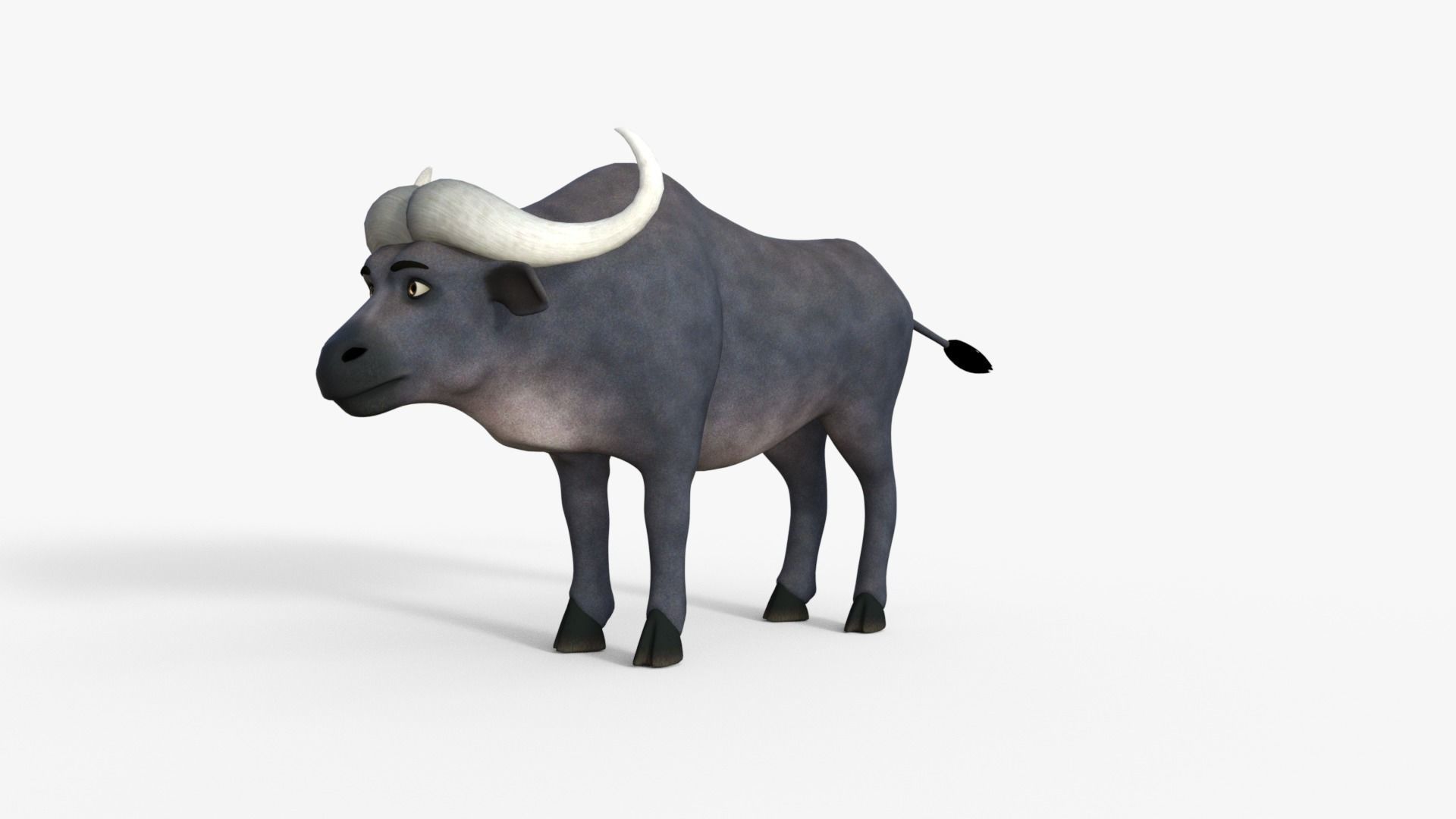 Cartoon Buffalo Rigged 3D model_10