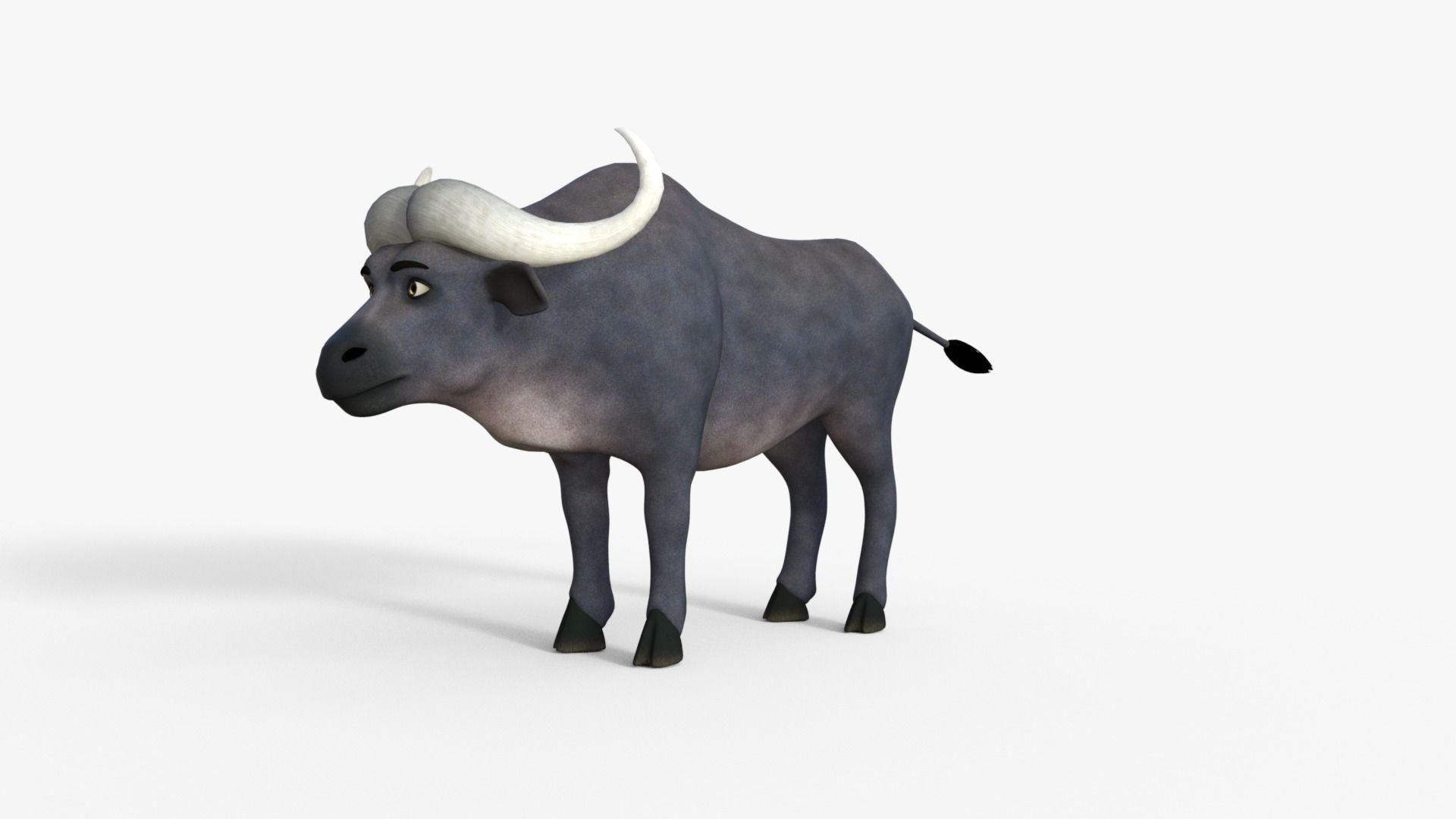 Cartoon Buffalo Rigged 3D model_18
