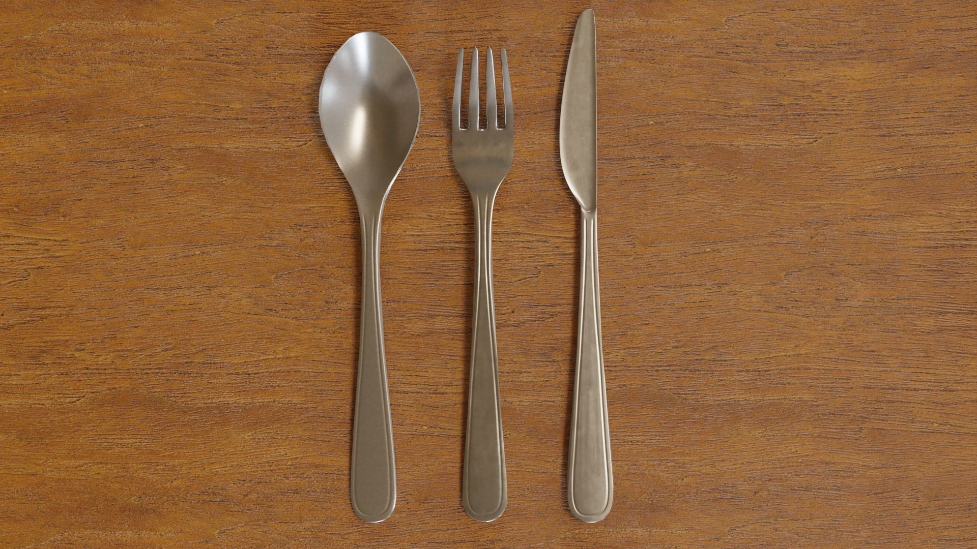 Cutlery Low-poly 3D model_2