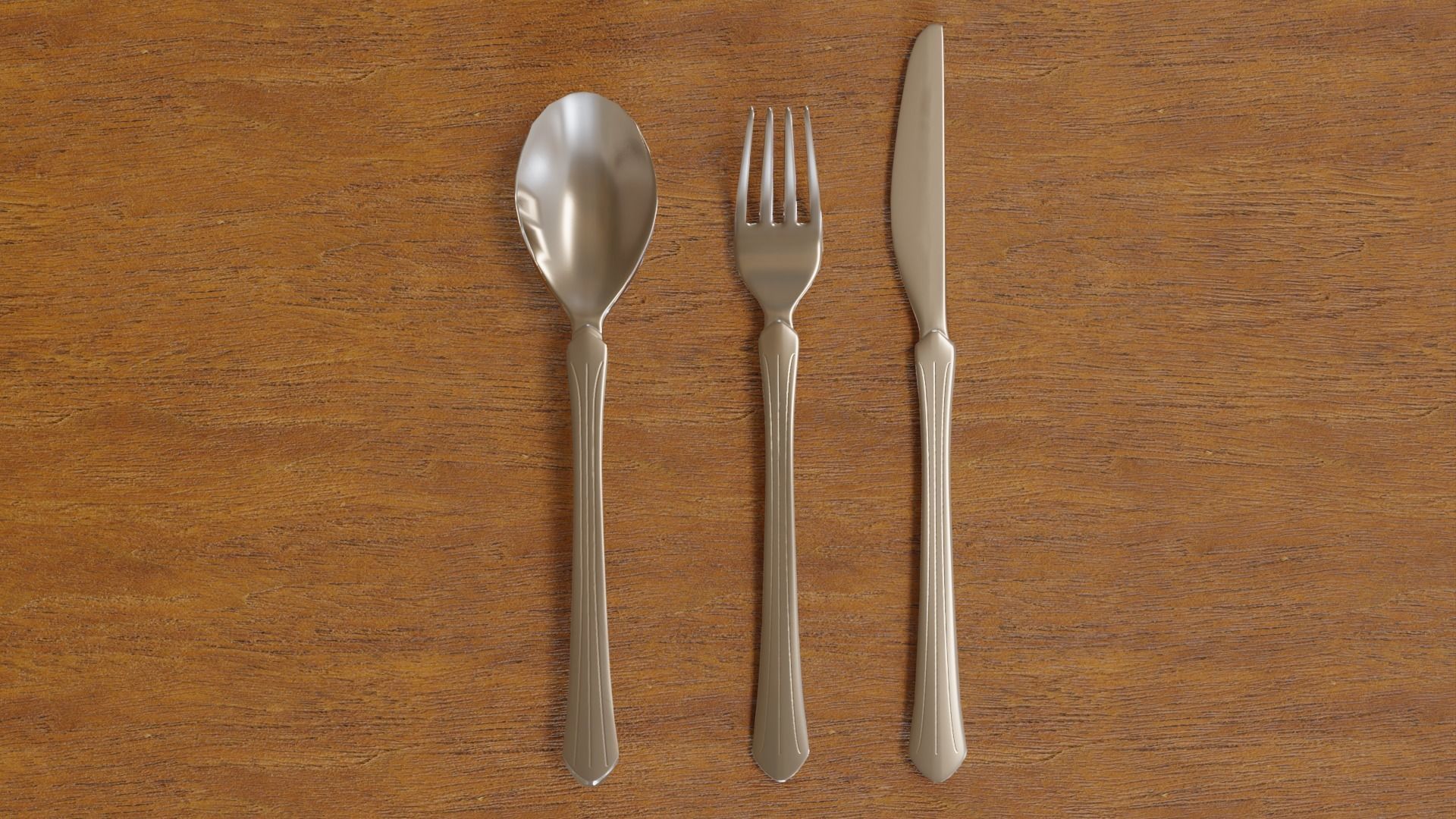 Cutlery Low-poly 3D model_6