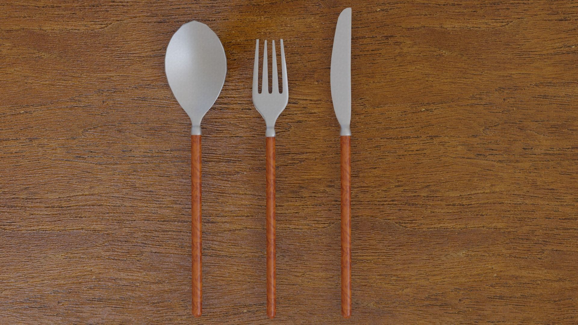 Cutlery Low-poly 3D model_4
