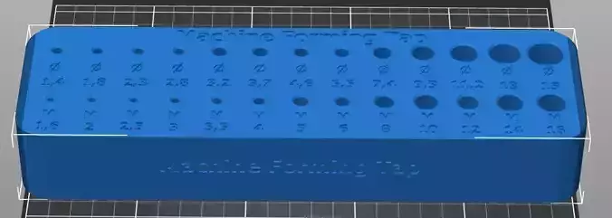 Machine forming tap holder