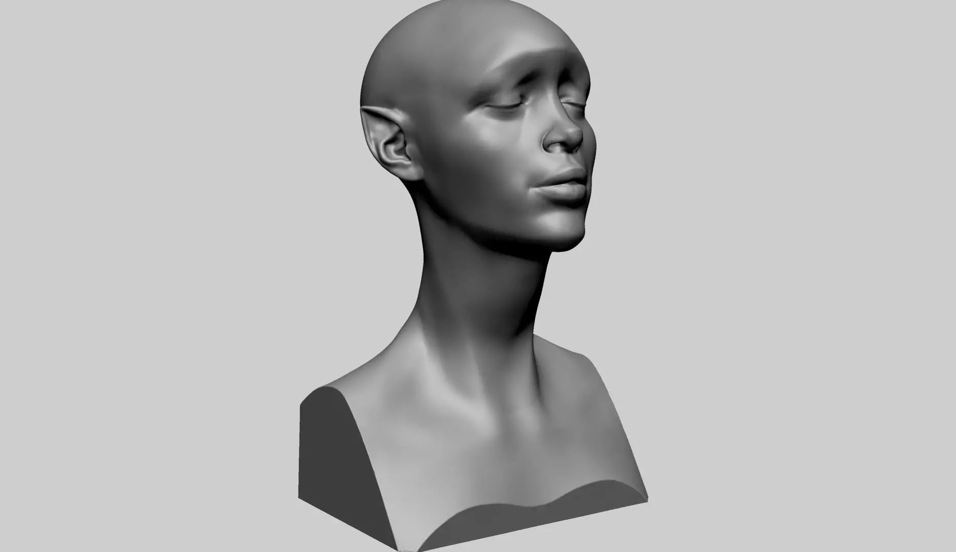 Female Head Form B 3D model_0