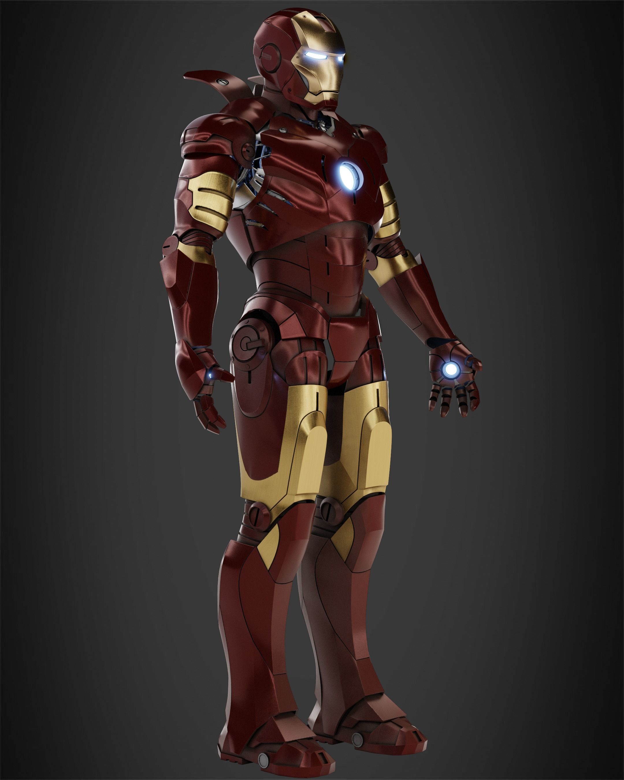 Iron Man Mark 3 Armor for Cosplay 3D print model_9