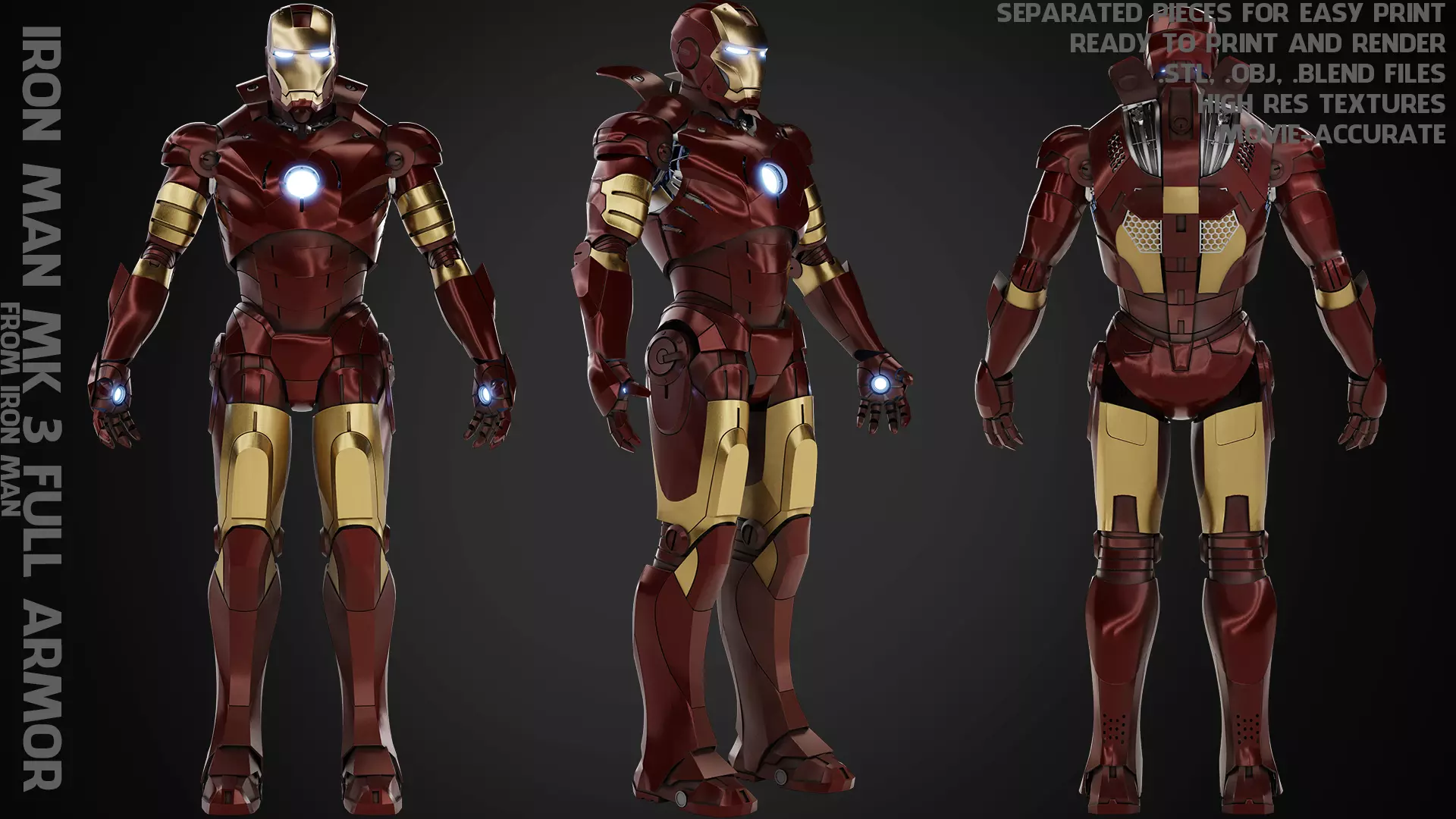 Iron Man Mark 3 Armor for Cosplay 3D print model_0