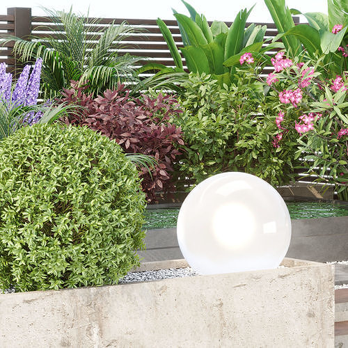 Backyard landscaping with plants vol 180 3D model 6