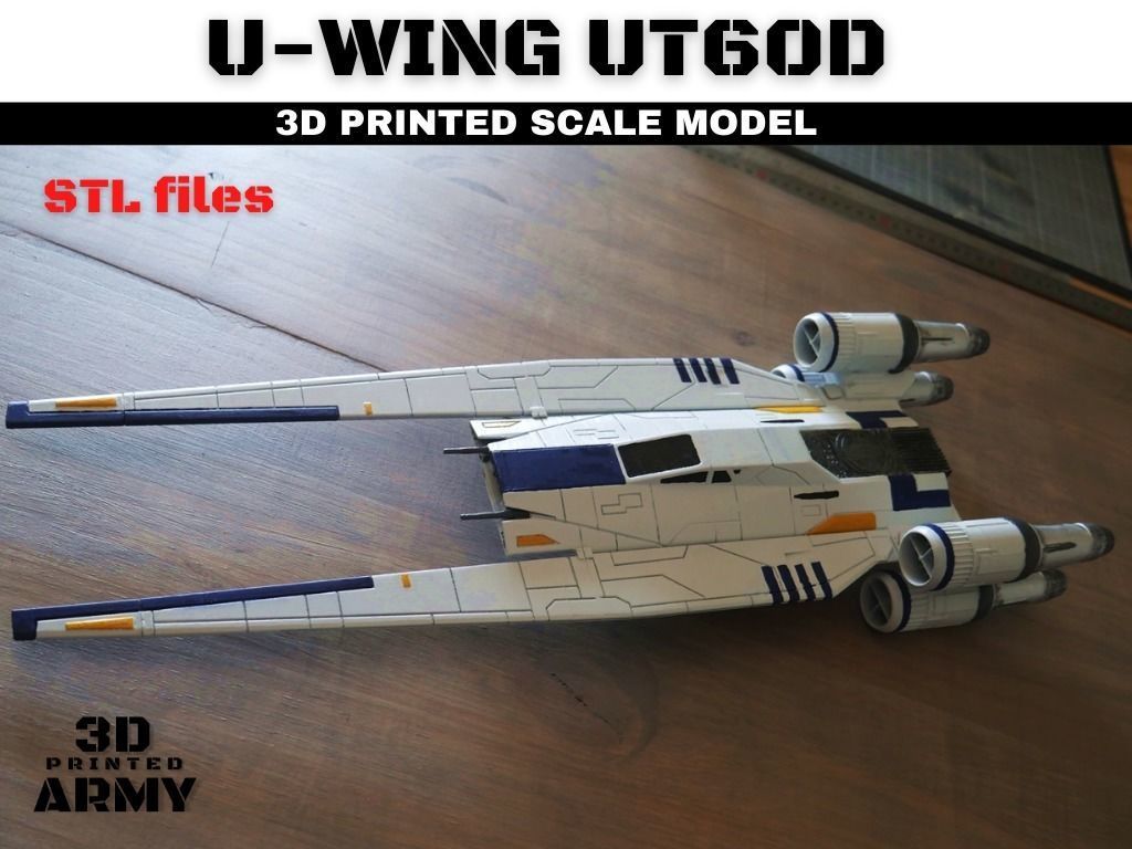 Star Wars UWING UT60D starfighter 3D print model_2