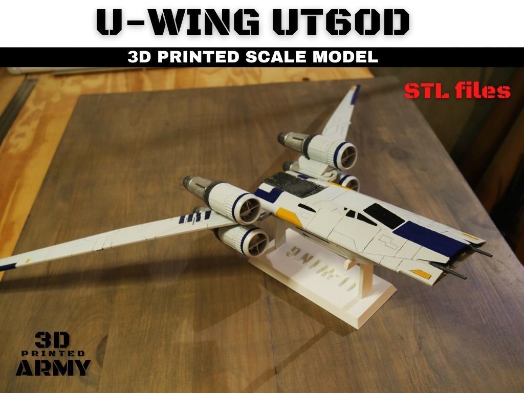 Star Wars UWING UT60D starfighter 3D print model_5