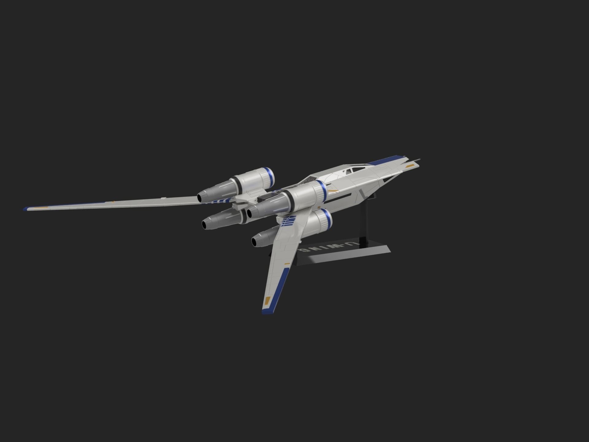 Star Wars UWING UT60D starfighter 3D print model_17