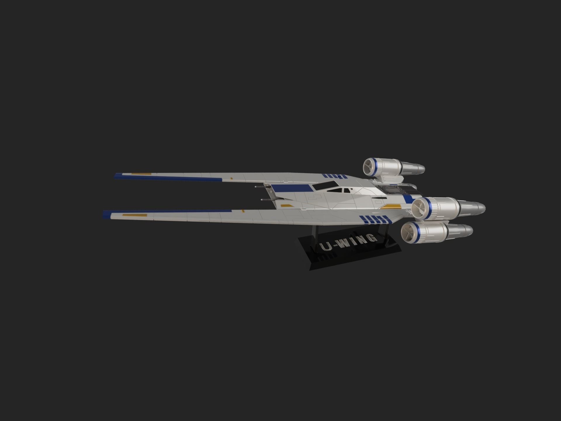 Star Wars UWING UT60D starfighter 3D print model_16