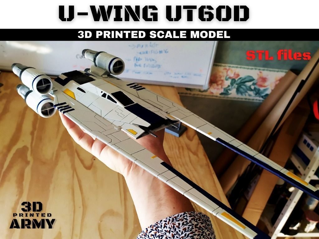 Star Wars UWING UT60D starfighter 3D print model_4