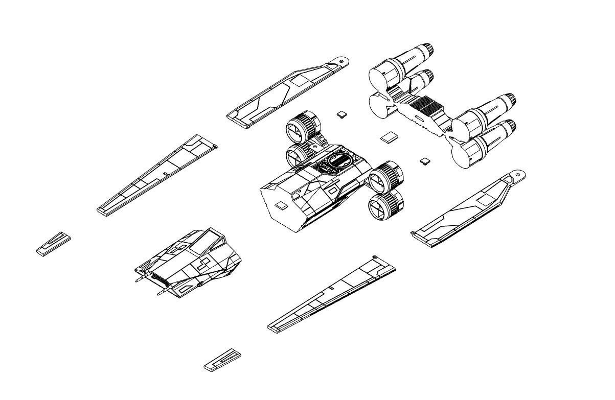 Star Wars UWING UT60D starfighter 3D print model_19