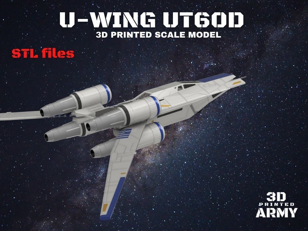 Star Wars UWING UT60D starfighter 3D print model_13