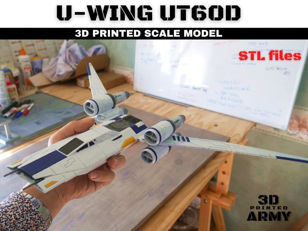 Star Wars UWING UT60D starfighter 3D print model_9