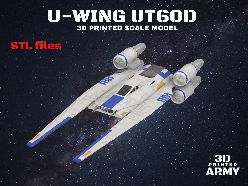 Star Wars UWING UT60D starfighter 3D print model_14